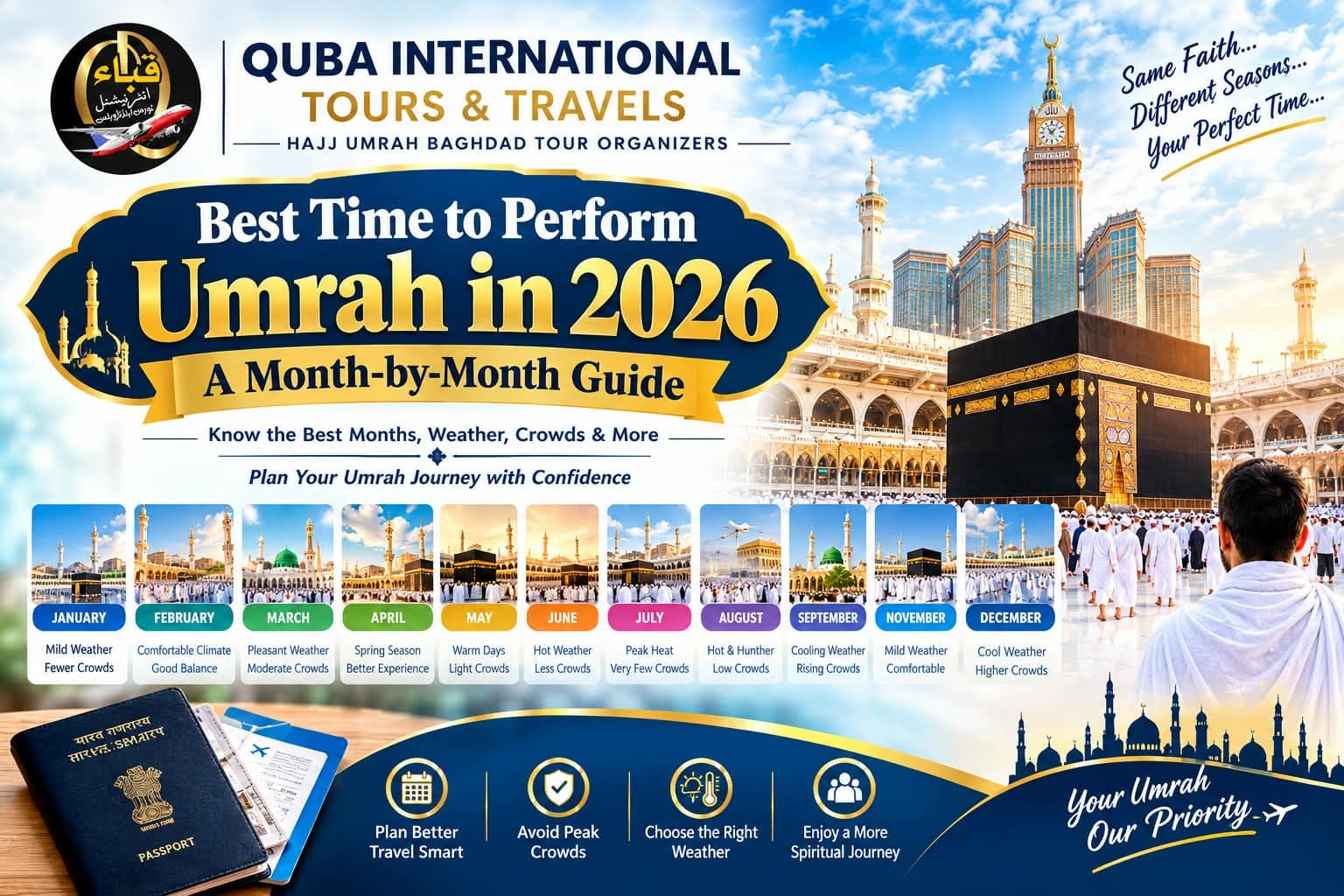 Best Time to Perform Umrah in 2026: A Month-by-Month Guide